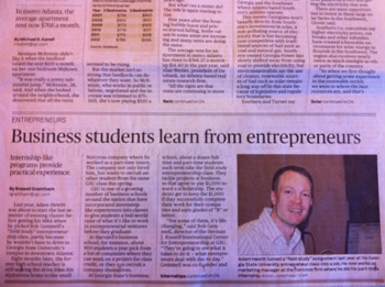 Entrepreneurs provide practical experience to business students
